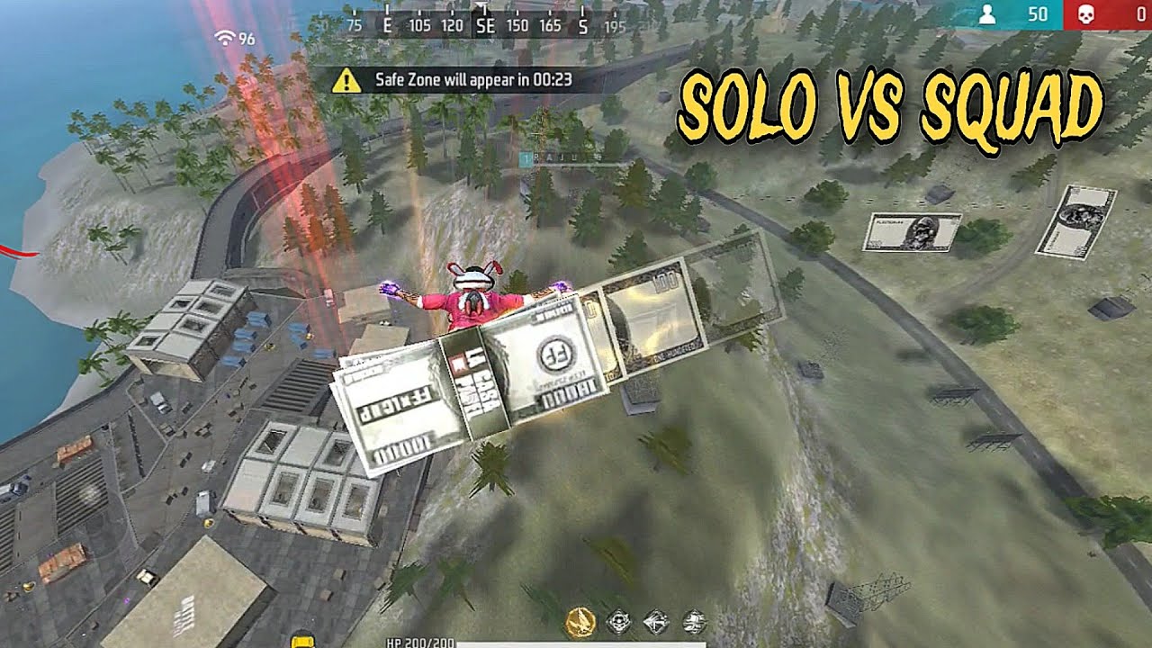 solo vs squad thompson op ( garena free fire ) - YouTube