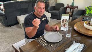 KINGSTONE Retro Rope Pattern Silverware Set
