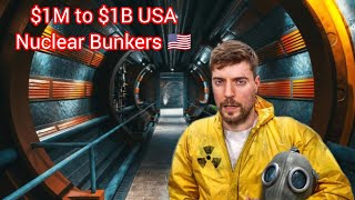 Inside $1M vs $1B USA Nuclear Bunkers 🇺🇸 |Mr beast #mrbeast #nuclear #usa 