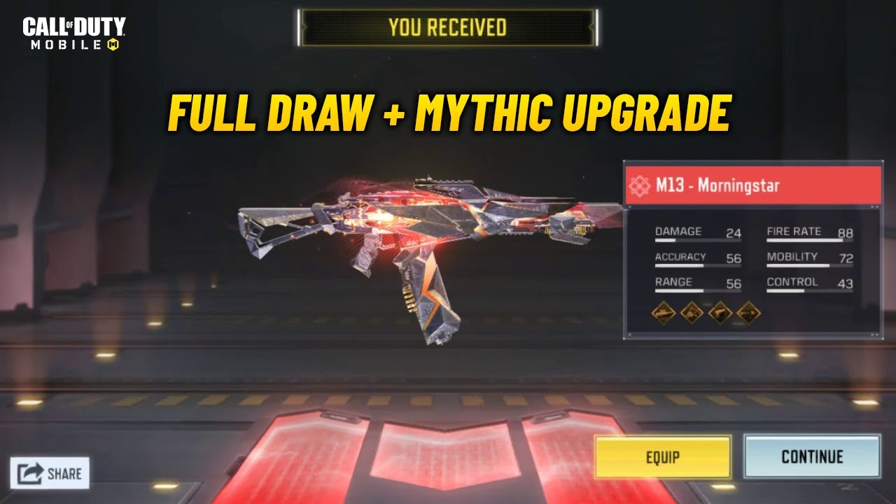 Dominion Mythic M13 Draw Full Spins & Upgrade Codm M13 Morningstar