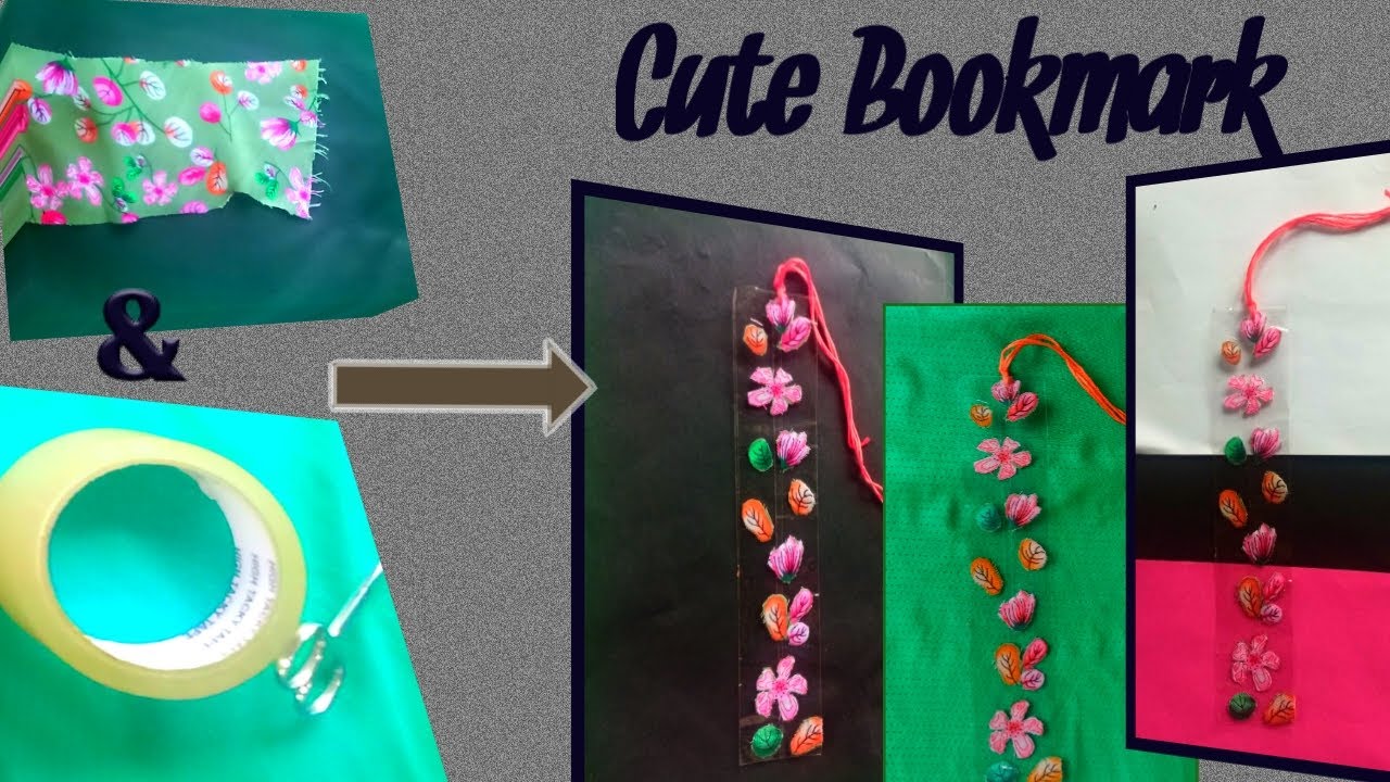Easy make cute book mark using wasted fabric & sellotape | art & craft | Creativora Art