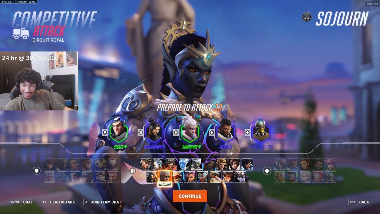 53 Элима! 20 тысяч урона! Без сахара Insane Sojourn 8 сезон Топ-500 геймплея Overwatch 2