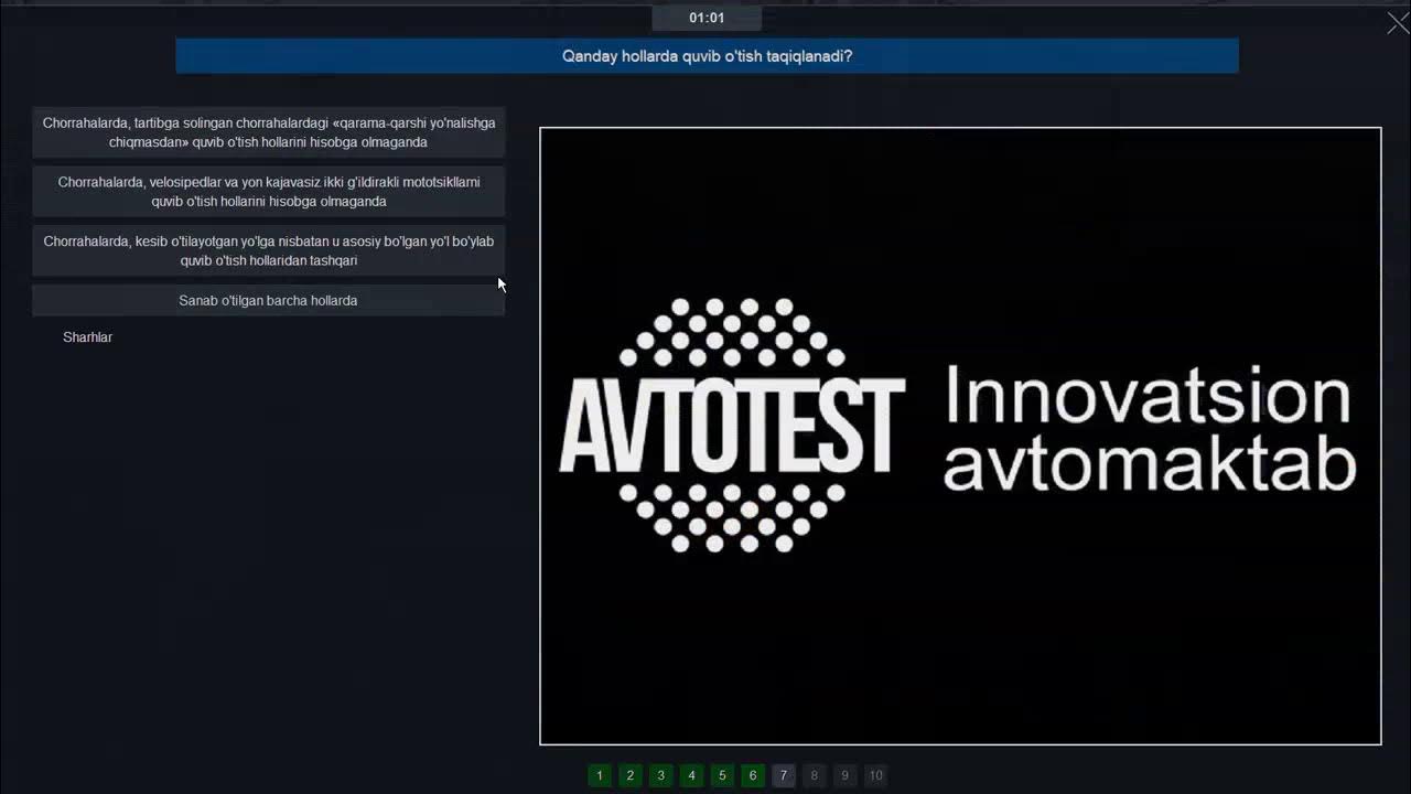 Avtotest uz. Avtotest. avtotest imtihon 3.0.