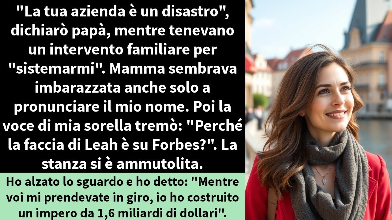 Il messaggio arrivò nella chat di famiglia alle cinque del mattino. Riunione d'emergenza sabato alle 18:00. Mia madre mi guardò dall'altra parte del tavolo e disse: "Hai buttato via tutto per un...