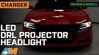 2015-2023 Charger OE Style LED DRL Projector Headlight with Clear Corners Review & Install