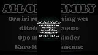 Kalah Tenanall One Family Ftlarasdella hiphop Version