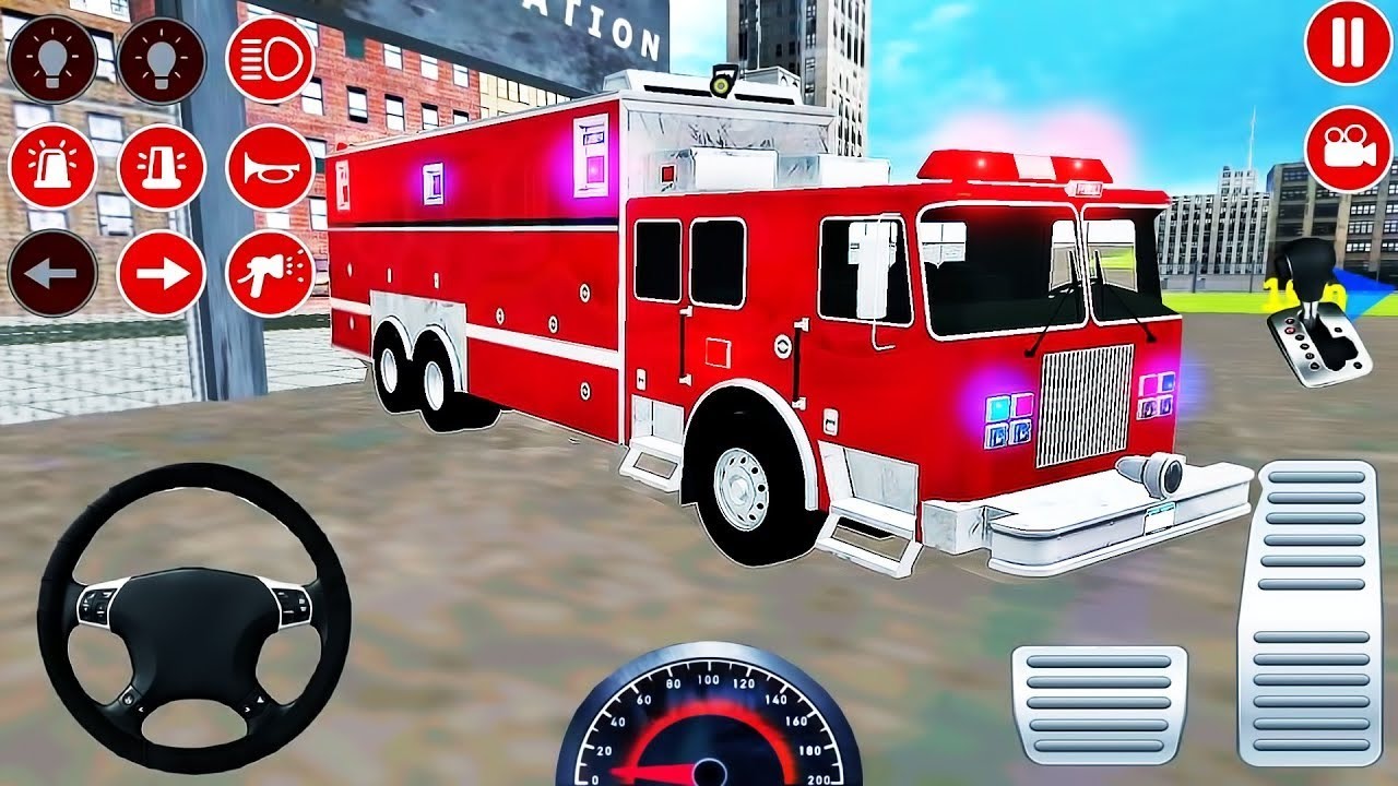 Real Fire Truck Driving Simulator 2022 - New Fire Fighting Fireman Daily Job - Android gameplay #3