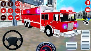 Real Fire Truck Driving Simulator 2022 - New Fire Fighting Fireman Daily Job - Android gameplay #3 screenshot 4