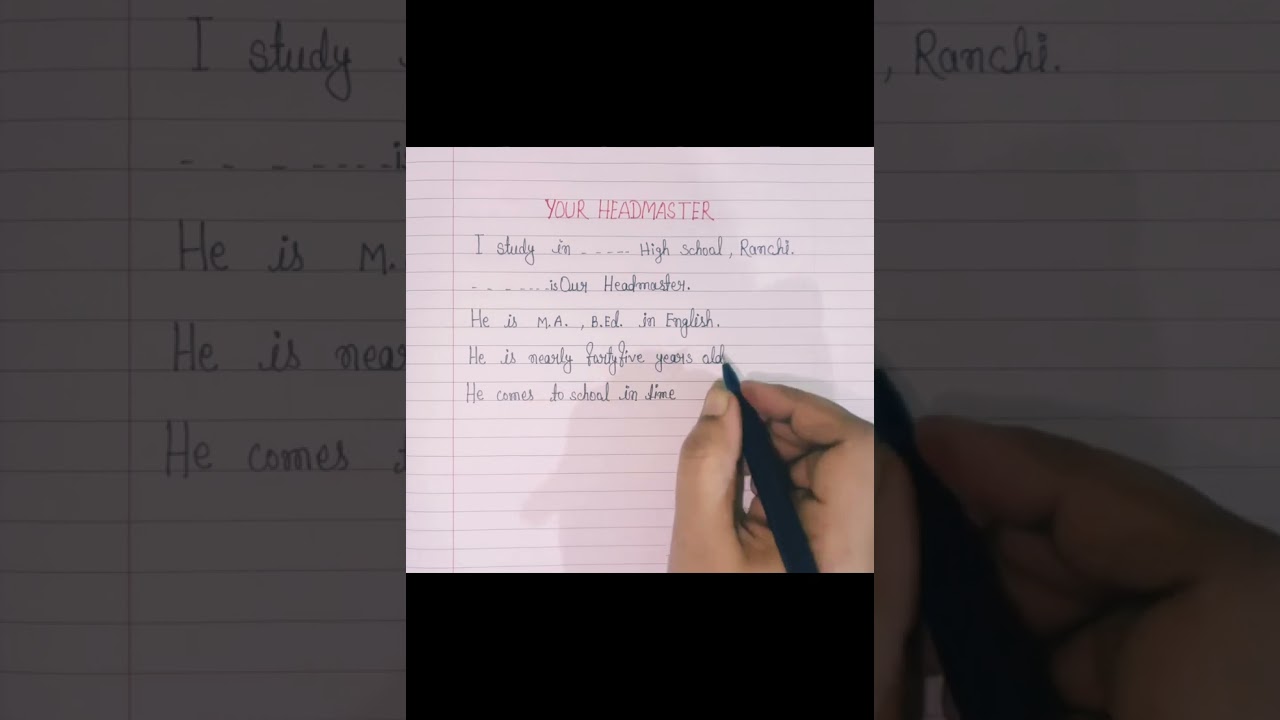 Your headmaster essay format .....how to write