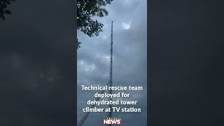 Emergency crews respond to medical emergency involving tower climber at Rockford TV station