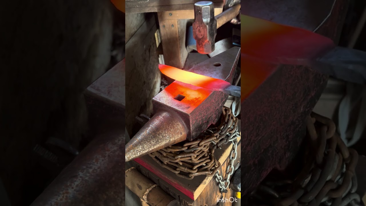 Forging a chefs knife from a leaf spring