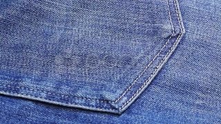 Blue Jeans Cloth Background, Sliding Video. Stock Footage
