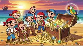 A Contar Piratas   Pirate Counting Gold Coins   Spanish counting songs &amp; preschool learning
