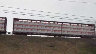 Long 4 Engine CSX Freight Train