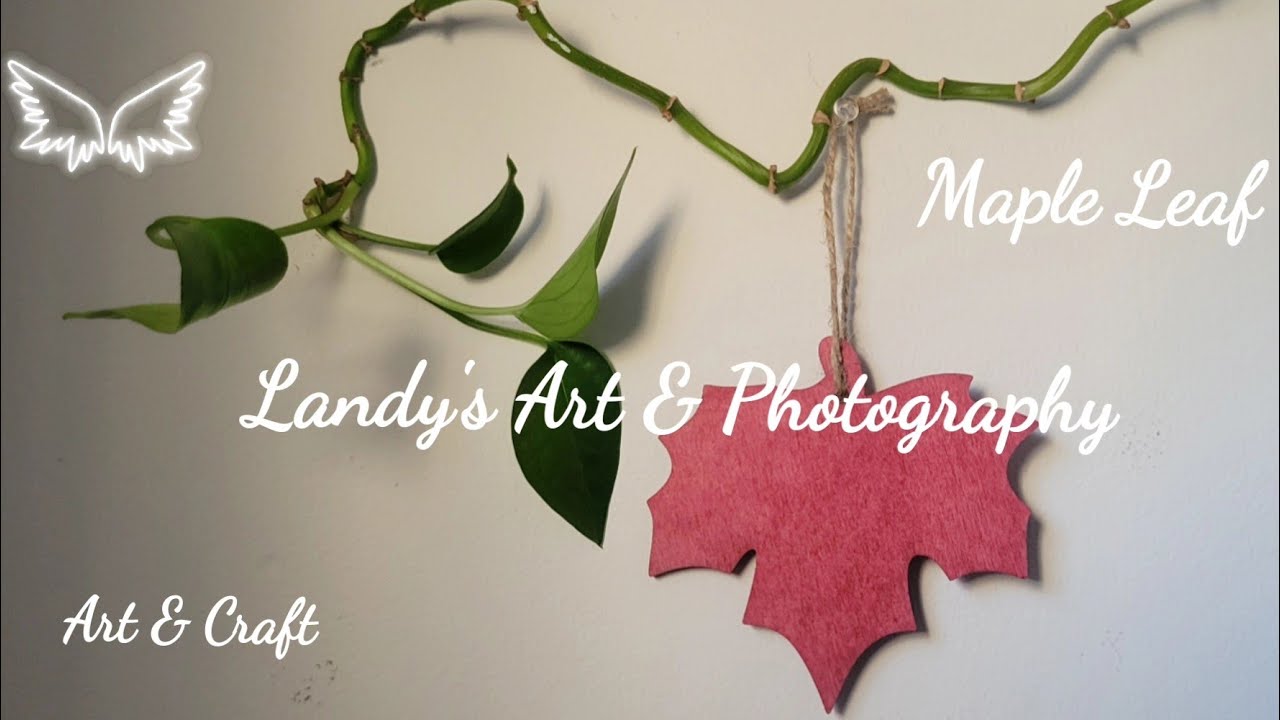 Painting A Leaf / Red Maple Leaf / Easy Art Project For Fall 