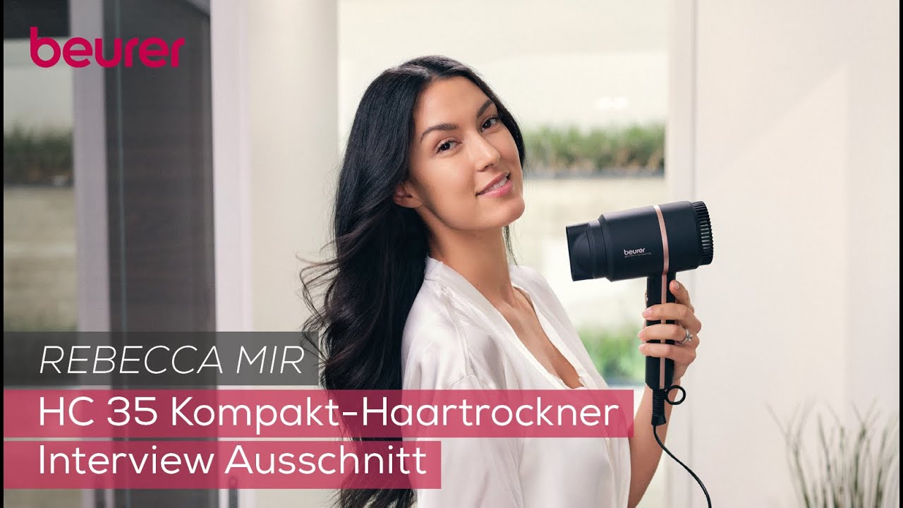 Rebecca Mir im Interview zu ihrem Glanz-Favorit Haartrockner HC 35 - YouTube