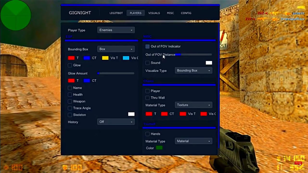GIGNIGHT CS 1.6 HACK / AIMBOT / WALLHACK / VISUALS