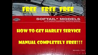 How To Get Free Harley Service Manuals And Parts List