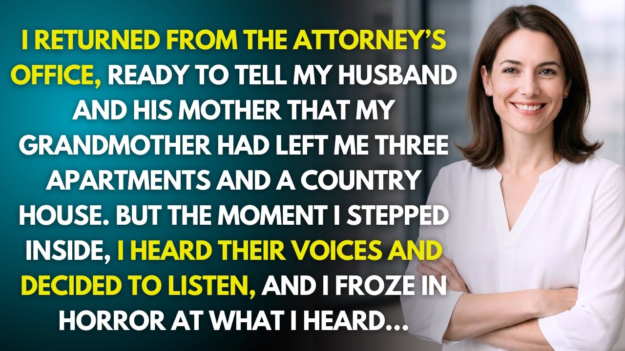 Я вернулась из офиса прокурора с новостью, которая повергла моего мужа и его мать в шок...
