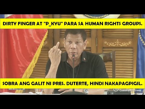 DIRTY FINGER AND "F YOU" TO HUMAN RIGHTS GROUPS FROM PRESIDENT DUTERTE.
