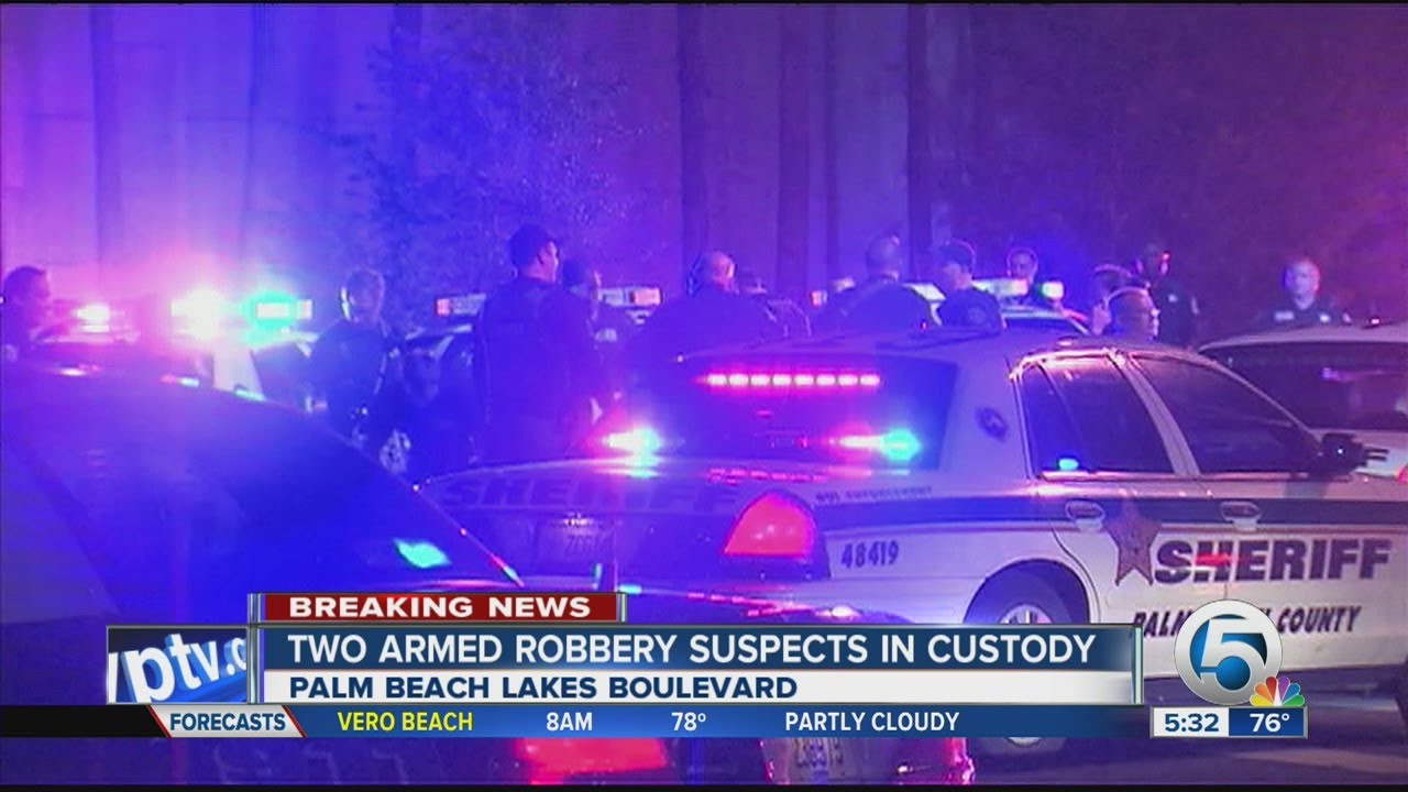 Two armed robbery suspects arrested after crash in West Palm Beach ...