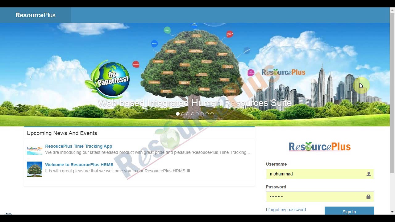 How to request an Advance Request thru workflow in ResourcePlus HRMS application?