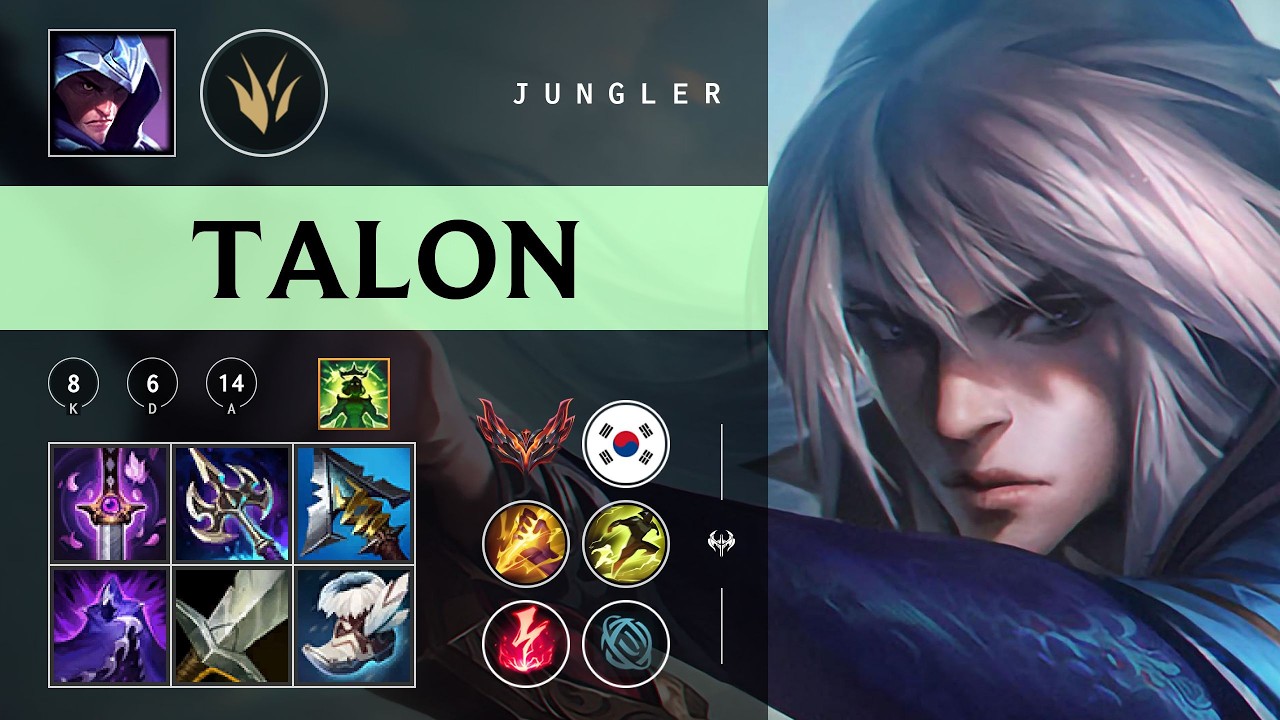 Talon Jungle vs Lee Sin - KR Grandmaster Patch 26.04