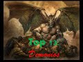 Top 13: Demonios