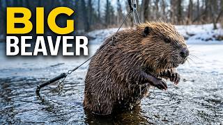 castor mound set with big pile beaver lure produces big beaver