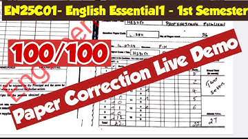 EN25C01|Important questions|English Essential1|Paper presentation ideas and paper correction|2025|