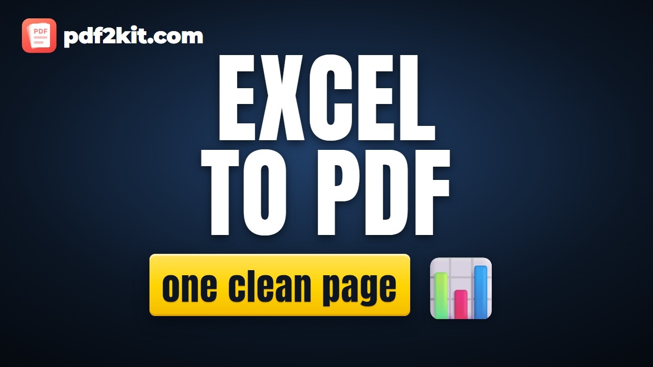 How to convert Excel to PDF on one clean page, free