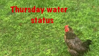 Thursday water status