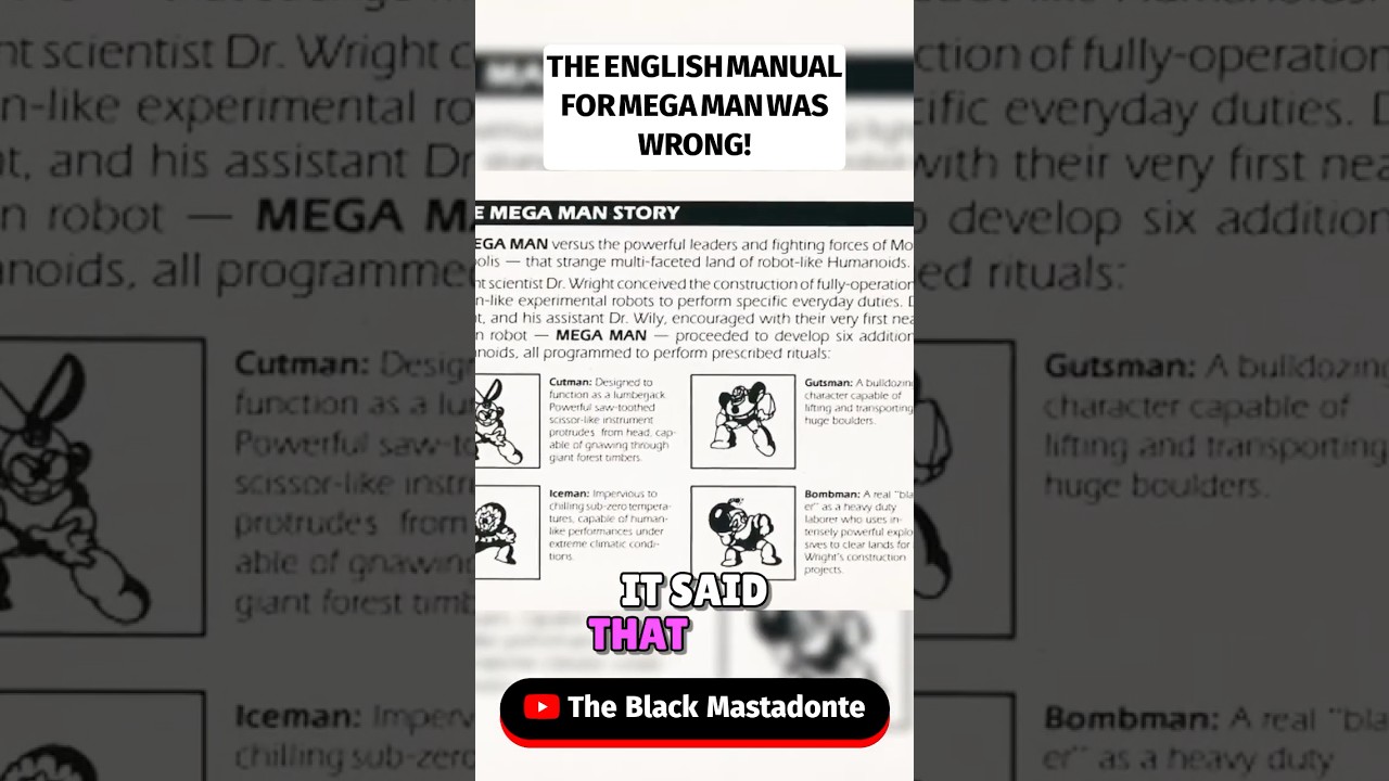 The English Manual for the First Mega Man Was WRONG
