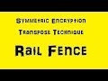 Rail Fence: Symmetric Encryption Transpose Technique in Hindi