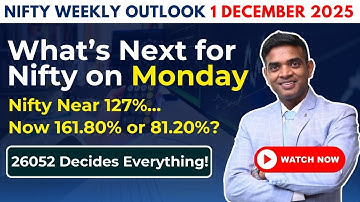 Nifty Prediction for Monday 1st December 2025: 26052 Decides Everything! Monday Market Prediction