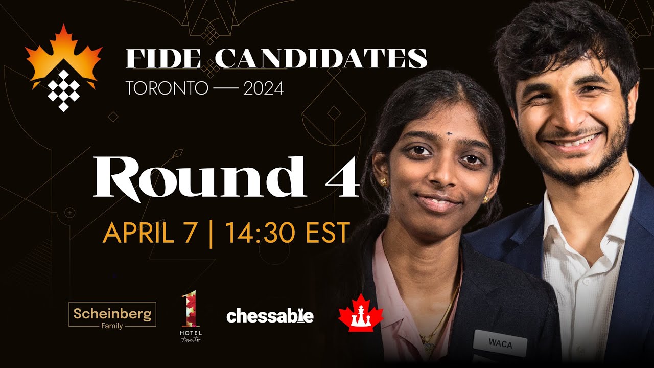 Candidates Tournament 2024 Round 4 LIVE! Chess Topics