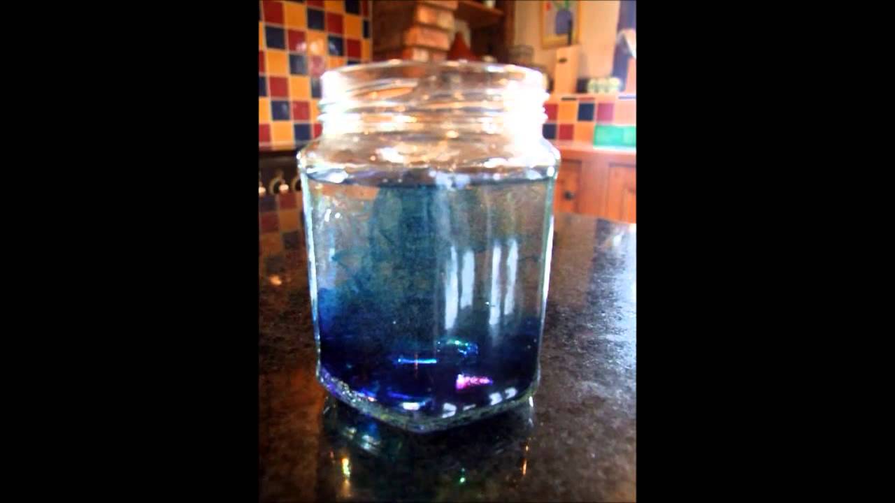 Blue food colouring into water YouTube