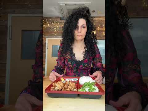 Eat with me Mount Fuji teriyaki chicken bento box 🍱