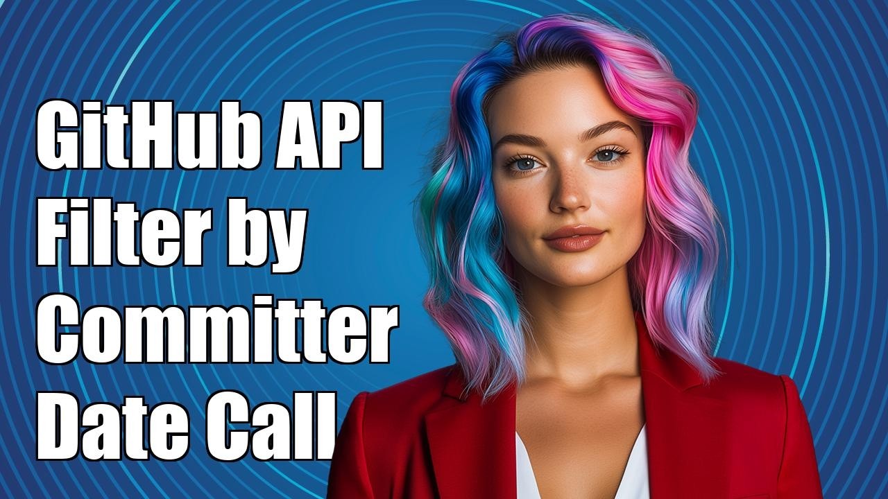 Github API call: filter by committer-date - YouTube