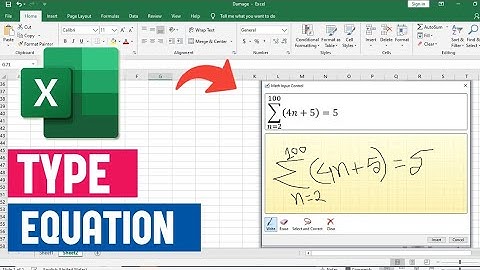 De gemakkelijkste manier om wiskundige vergelijkingen in Excel te typen | Inktvergelijking in MS ...