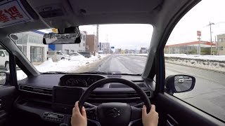 【Test Drive】2017 New SUZUKI WAGONR FZ (Mild HYBRID) 4WD - POV City Drive