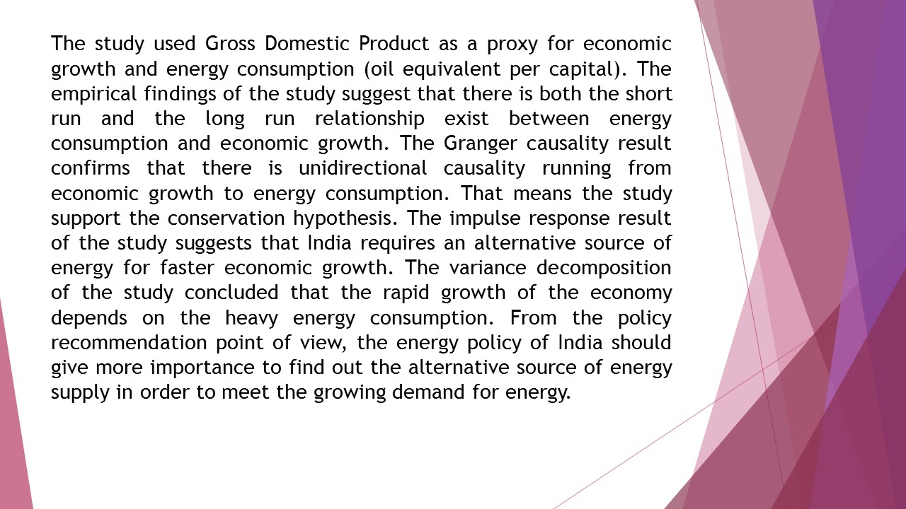 Examined the Energy Led Growth Hypothesis in India Evidence from Time Series Analysis  EEL 24 46 65