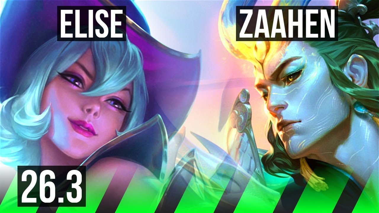 ELISE vs ZAAHEN (JGL) | 45K damage, Good KDA: 11/1/7 | EUW Grandmaster | 26.3