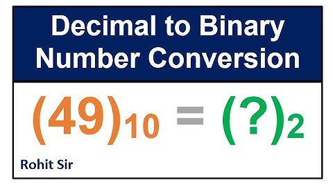 Decimal to Binary  Conversion In Hindi | How to Convert Decimal to Binary  By Rohit shanu