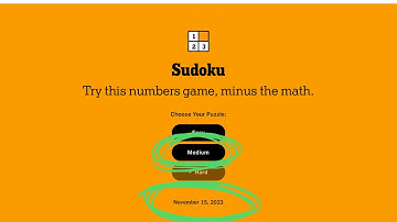 NYT Sudoku Medium Solution for 11/15/23