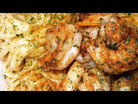 🍤My FAMOUS Cajun Shrimp & Grilled Chicken Alfredo | Catering Edition | Cooking w/ Ashley