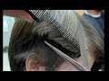 Como cortar cabelo social todo na tesoura e técnicas de pente corrido mecha a mecha tradicional