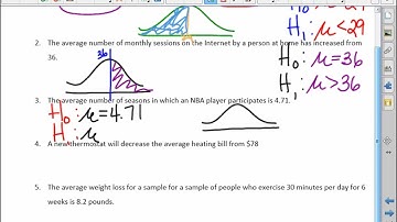 Lesson 8-1A Hypothesis Testing   Writing H0 & H1