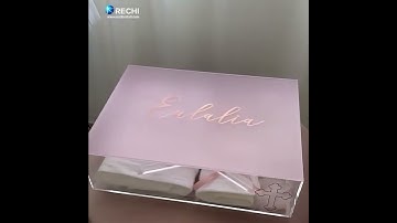 RECHI |Custom Counter Acrylic Display Factory| Christening Keepsake Box Acrylic Gift Box