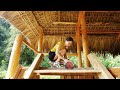 Wood Floor Construction: Technique Woodworking And Wooden Flooring Strips For Stilt Houses